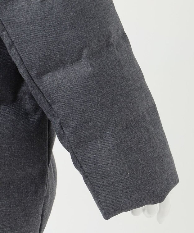 23区 S 【R(アール)】ウールダウン マフラー付きノーカラーコート グレー系