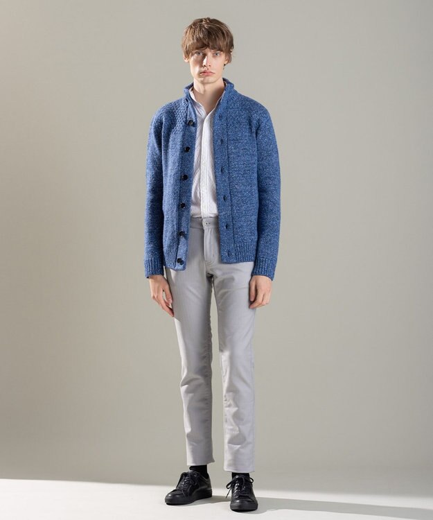 JOSEPH HOMME スーパーストレッチヘリンボン  / STICK 5P ライトグレー系