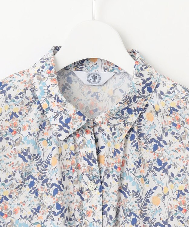 J.PRESS LADIES 【洗える】Liberty シャツカラー スキッパー ブラウス オフ系