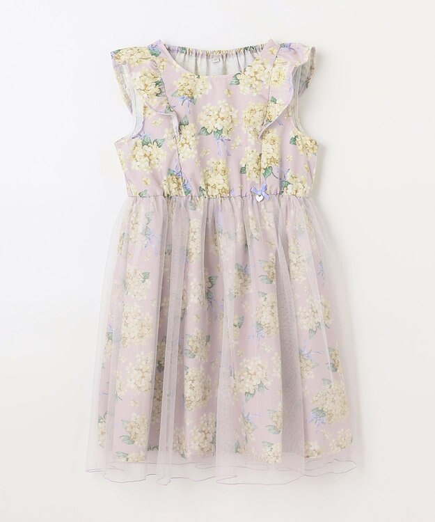 ANY KIDS アジサイ ワンピース ラベンダー系