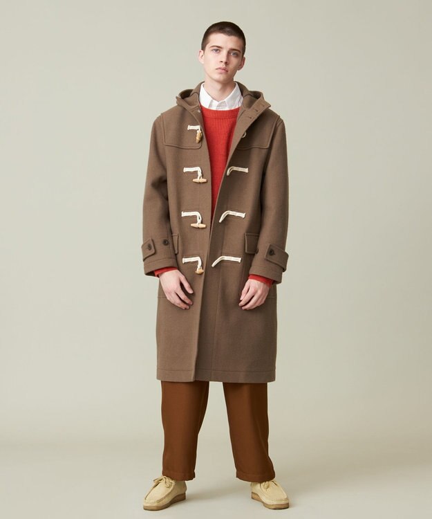 J.PRESS YORK STREET 【UNISEX】メルトンダッフルコート モカ系