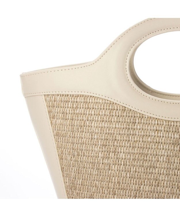 UNBILLION カシュカシュ cachecache / 雑材風くり手2way手提げ GY