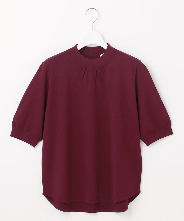 J.PRESS LADIES L 【洗える】レーヨンエリートストレッチ ギャザースリーブ ニット ワイン系