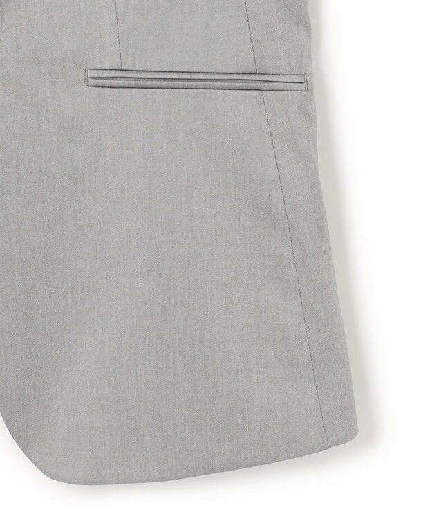 23区 S 【セットアップ対応/洗える】ストレッチシャンブレー テーラードジャケット ライトグレー系