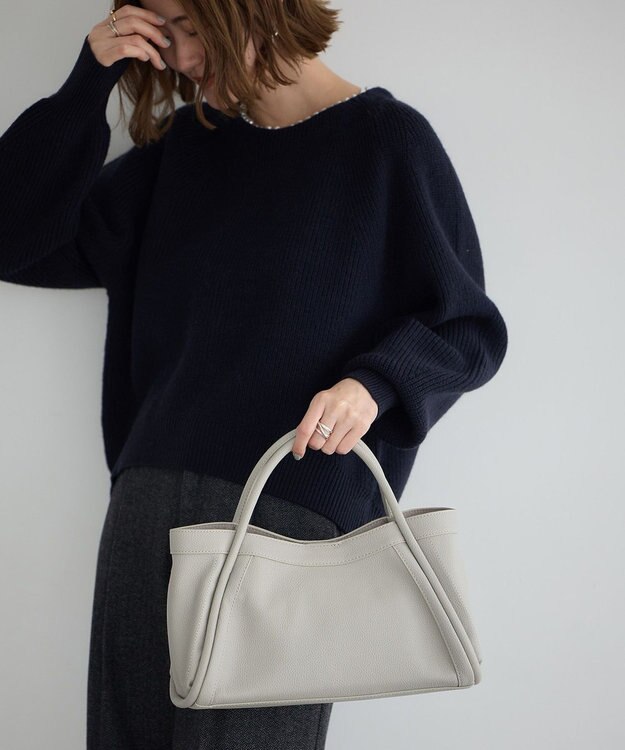 YECCA VECCA 【cache cache】ハンドルシュリンクトート Light Gray