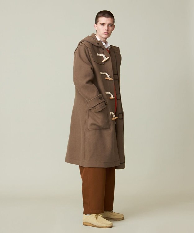 J.PRESS YORK STREET 【UNISEX】メルトンダッフルコート モカ系