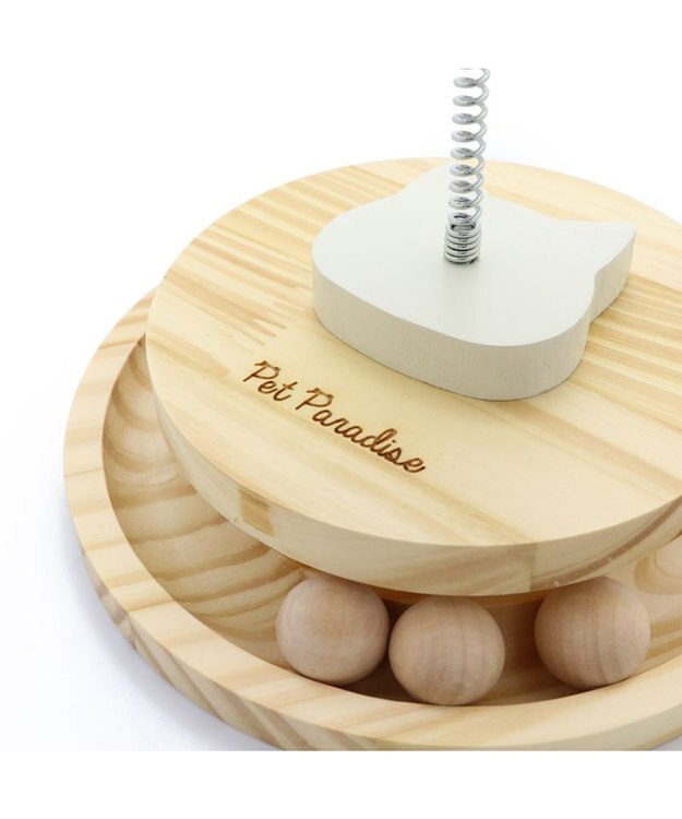 PET PARADISE 猫 木製 コロコロ トイ 茶系