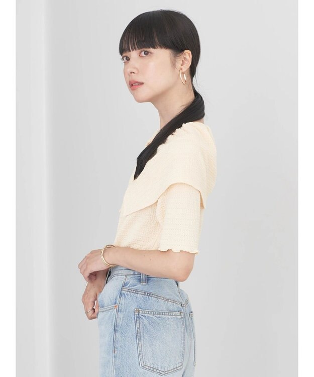 earth music&ecology ビッグカラーカットプルオーバー Yellow