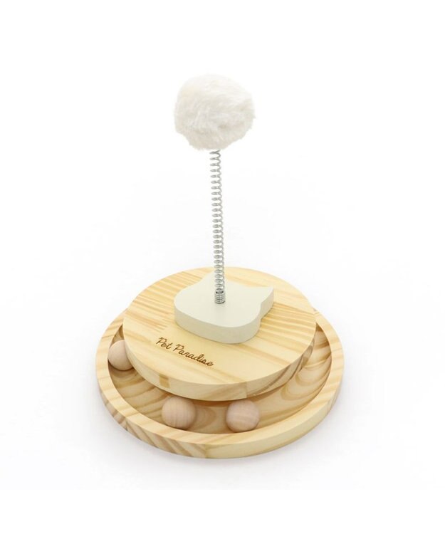 PET PARADISE 猫 木製 コロコロ トイ 茶系