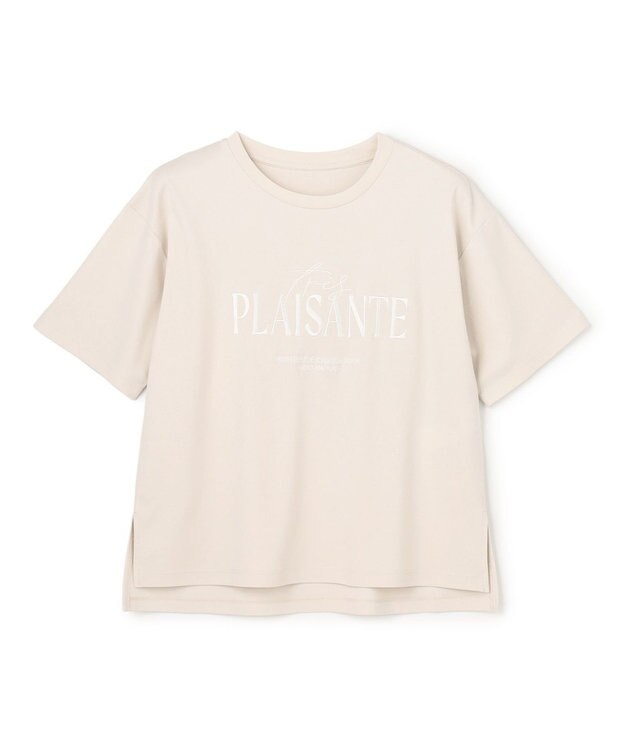 UNFILO 【平均レビュー4.6★】BEAUTY FORM-T cotton ロゴ ハーフスリーブ Tシャツ [NEW]グレージュ②