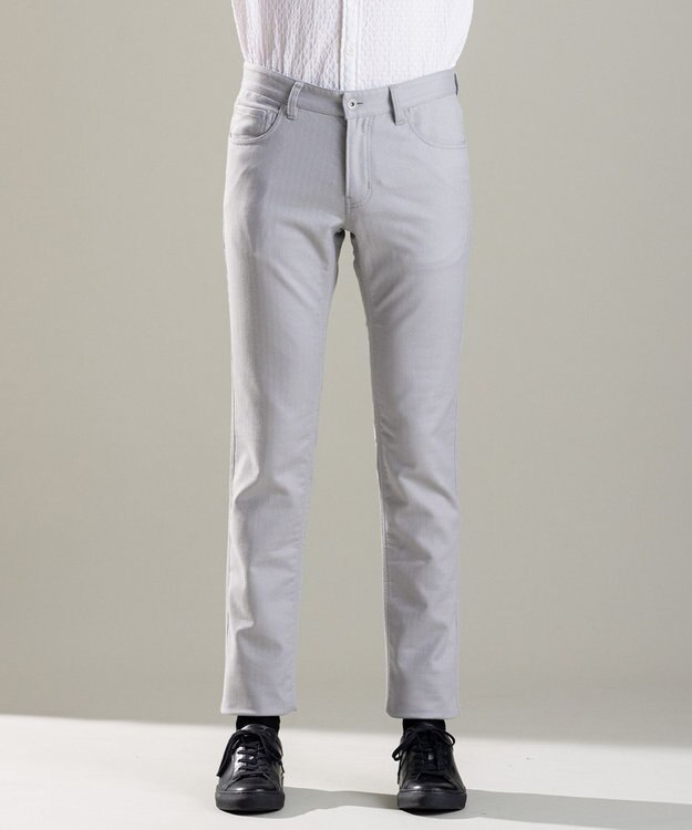 JOSEPH HOMME スーパーストレッチヘリンボン  / STICK 5P ライトグレー系