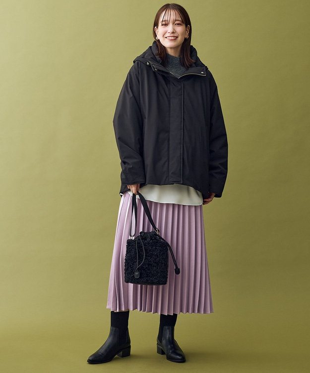 ANY 撥水フーデットダウンコート ブラック