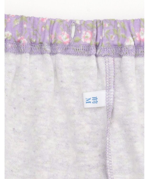 Wing パジャマ 長袖 長ズボン 綿100％(肌側) ふんわりやわらか素材 保温性 ゆったりシルエット 前開きタイプ  丸首 レディース EP5066 ウイング／ワコール パープル