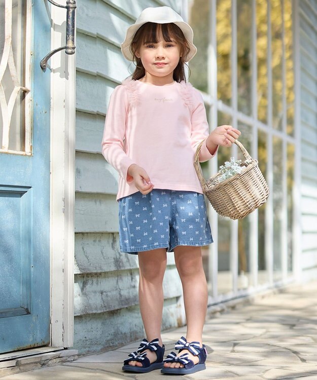 ANY KIDS 【日よけ付き】リボンハット エクリュ