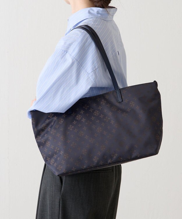 russet ナイロンジャガードセパレートトート(SF-275) Purple/BR