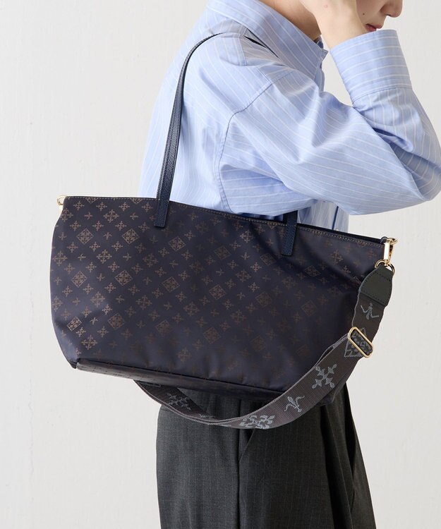 russet ナイロンジャガードセパレートトート(SF-275) Purple/BR