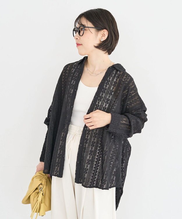 Green Parks 長袖レースシャツ Black