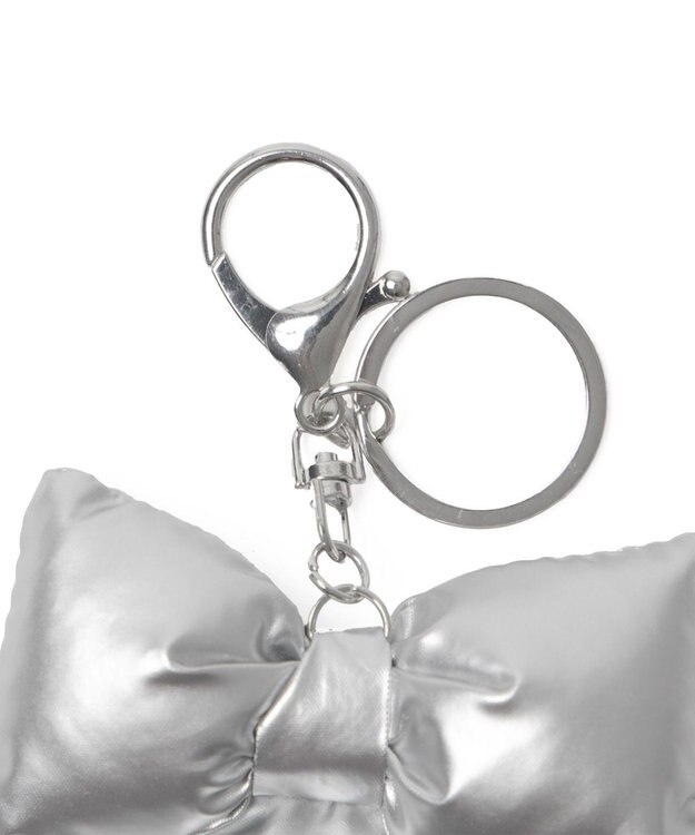 WEGO クッションリボンキーホルダー シルバー