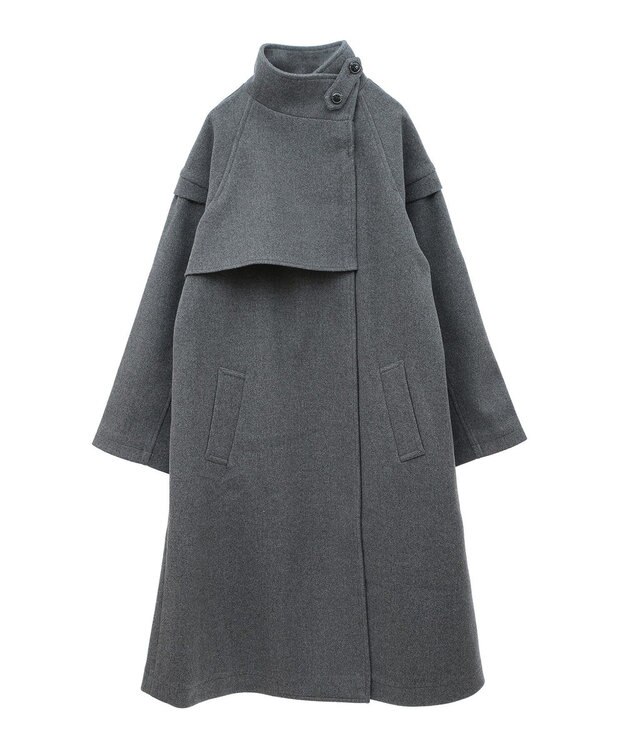 CRAFT STANDARD BOUTIQUE スタンドカラーコート Dark Gray Mixture