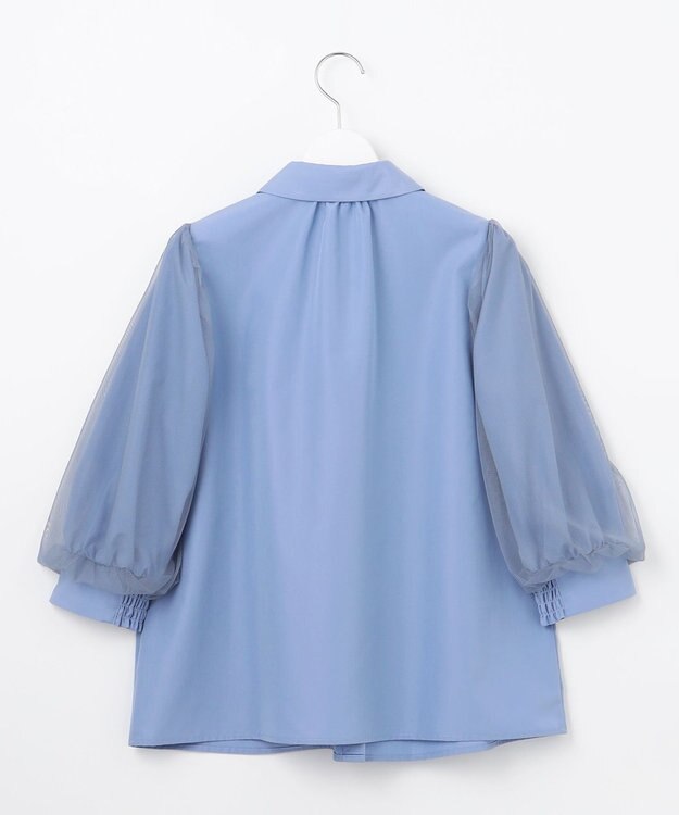 Feroux 【大好評につき追加生産決定！】袖チュールブラウス ブルー系