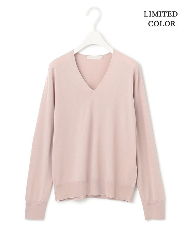 ICB 【WEB限定カラーあり】 シンセティックハイゲージ Vネックプルオーバー ピンク系［WEB限定］