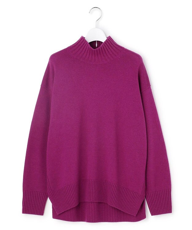 23区 S 【見上愛さんコラボカラー/Oggi掲載】カシミヤブレンド ハイネック ニット [見上愛さんコラボカラー]パープル系