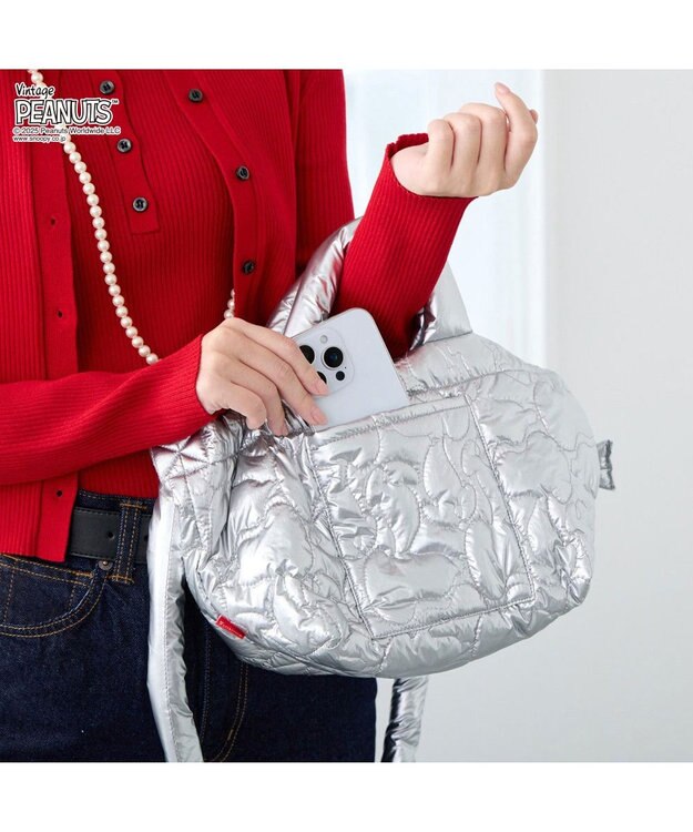 ROOTOTE 8451【スヌーピー】IP.デリ.キルト.ピーナッツ-0N 02：シャイニーシルバー