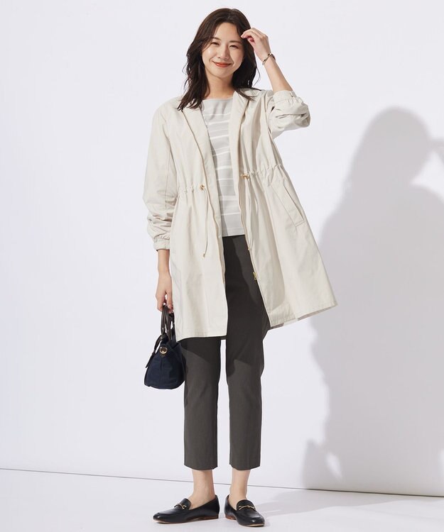 J.PRESS LADIES S 【WEB限定カラーあり・洗える】セルロースリネンストレッチ テーパード パンツ スレート系