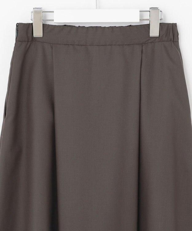 自由区 【抗菌/サスティナブル/セット着用可】EASY SET UP フレアスカート ダークブラウン系