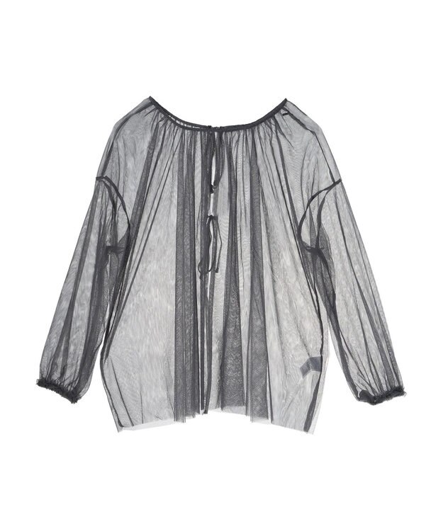 Green Parks ２ＷＡＹチュールギャザープルオーバー Charcoal Gray