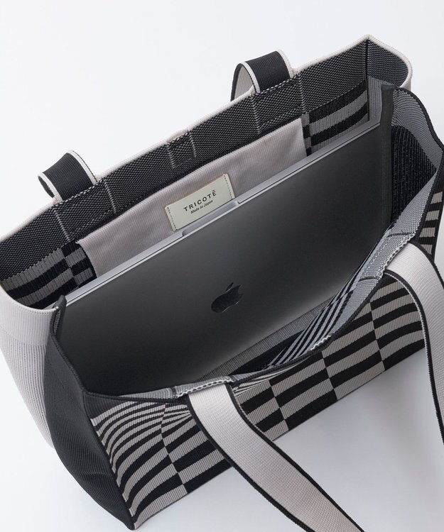 TRICOTE チェックペーパーバッグ 99BLACK