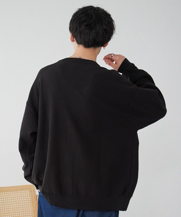 WEGO 【ユニセックス着用ITEM/紫外線対策/冷房対策】オーバーフィットドライタッチカーディガン ブラック