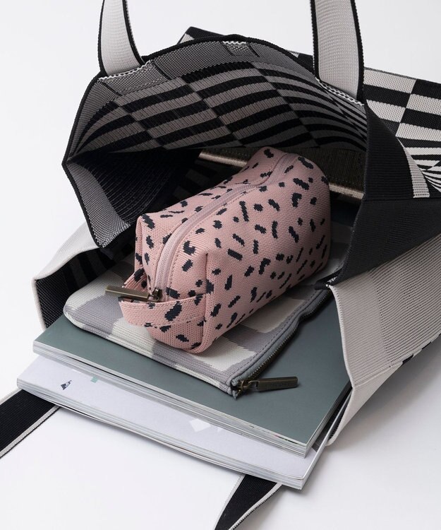 TRICOTE チェックペーパーバッグ 99BLACK