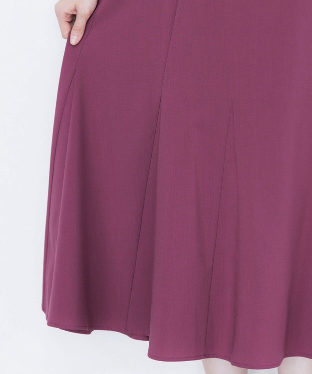 Tiaclasse 【洗える】裾フレアAラインワンピース パープル