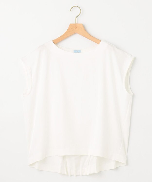 組曲 S 【洗える】シルケットポンチ ラウンドネックカットソー アイボリー系