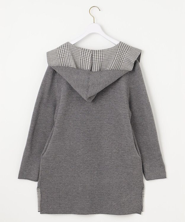 ANY SIS 【2WAY】リバーシブルフーディ アウター グレー×チェック