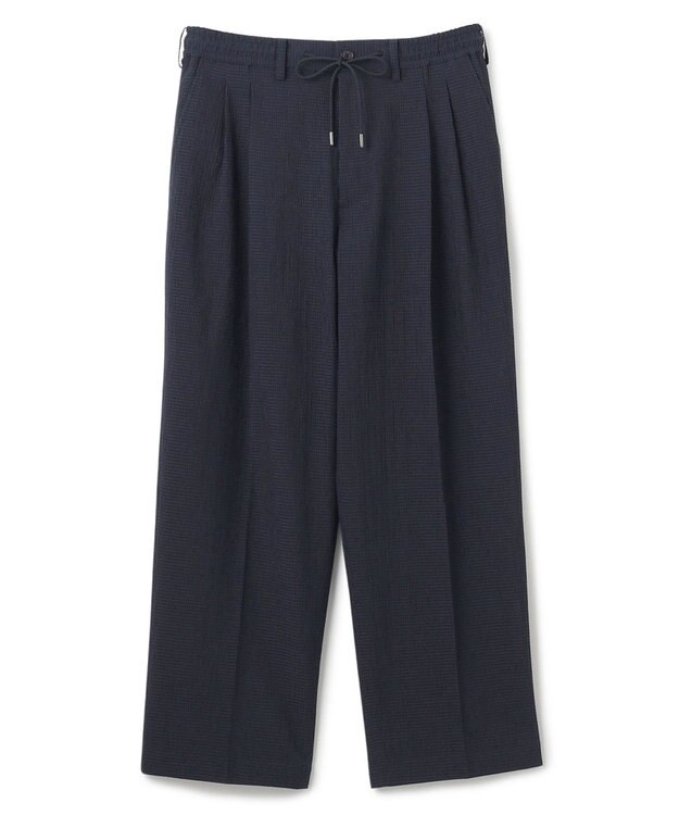 JOSEPH HOMME 新素材【通気性/ストレッチ】トリコサッカーストレッチ ドロスト付ワイドパンツ / BAILEY CONVERTIBLE ネイビー系