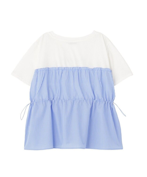 Green Parks ビスチェドッキングカットプルオーバー Stripe Blue