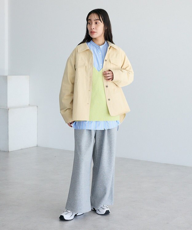 CRAFT STANDARD BOUTIQUE ワークシャツブルゾン Light Beige