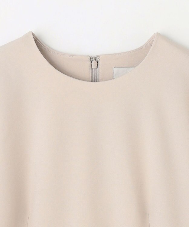 ANY L 【洗濯機可/ストレッチ/セットアップ可】イージーケアペプラムブラウス ベージュ