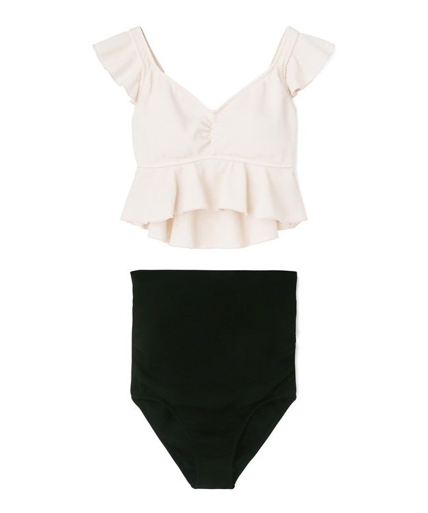 San-ai Resort（三愛水着楽園） 【SALE】【ナチュラルシェイプスイム　ライト】ノンワイヤービキニ　9M・11L　【San-ai Resort（サンアイリゾート）】 ホワイト×ブラック