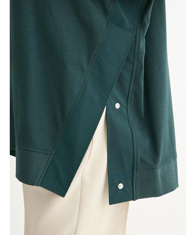 Green Parks フレンチスリーブ脇ドッキングカットプルオーバー Green