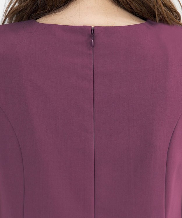 Tiaclasse 【洗える】裾フレアAラインワンピース パープル