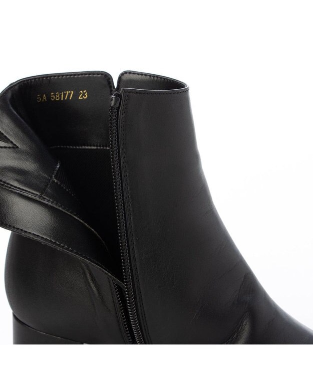 Riz raffinee <Riz raffinee>【レイン対応】スクエアトゥショートブーツ ブラック