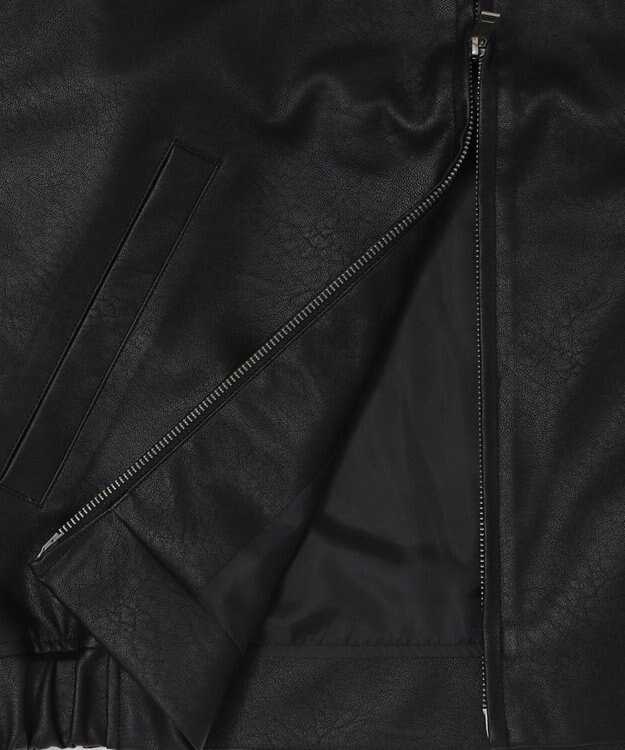 WEGO PUダブルZIPブルゾン ブラック