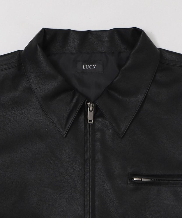 WEGO PUダブルZIPブルゾン ブラック