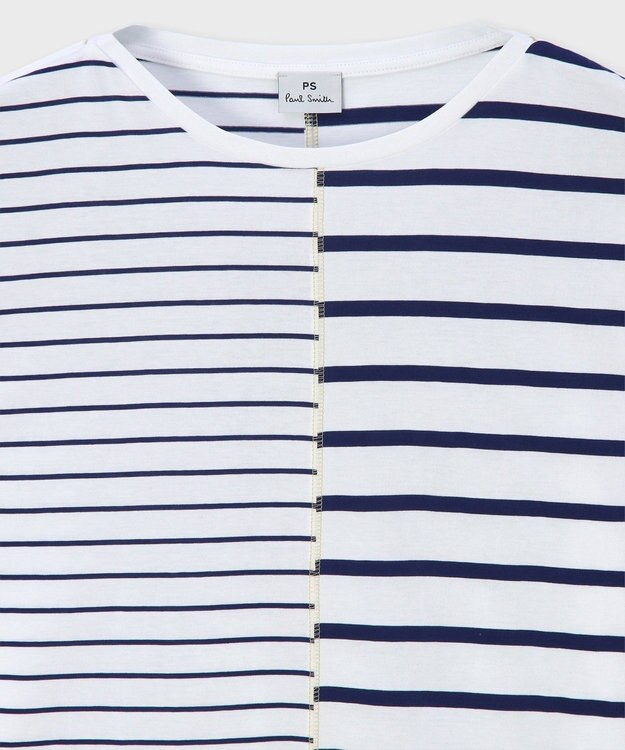 Paul Smith リラックス ボーダー 長袖Tシャツ ホワイト