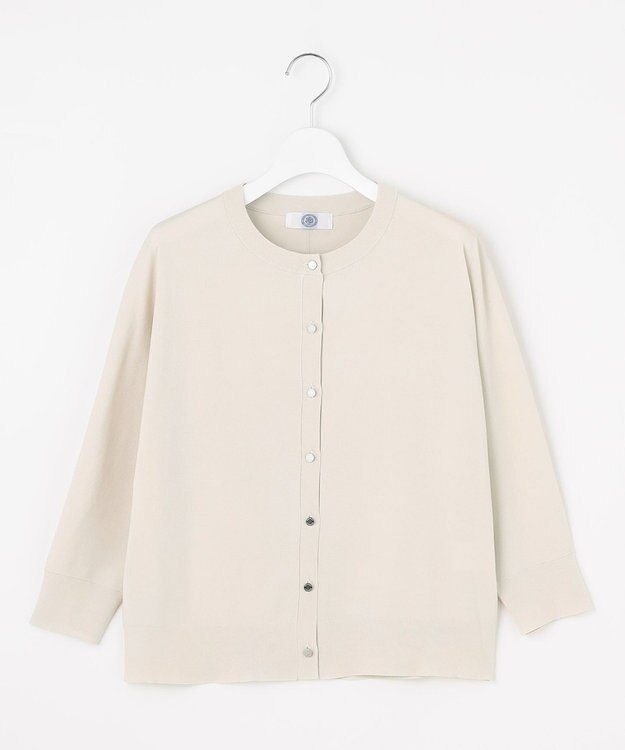 J.PRESS LADIES S 【洗える】レーヨンストレッチ カーディガン ベージュ系