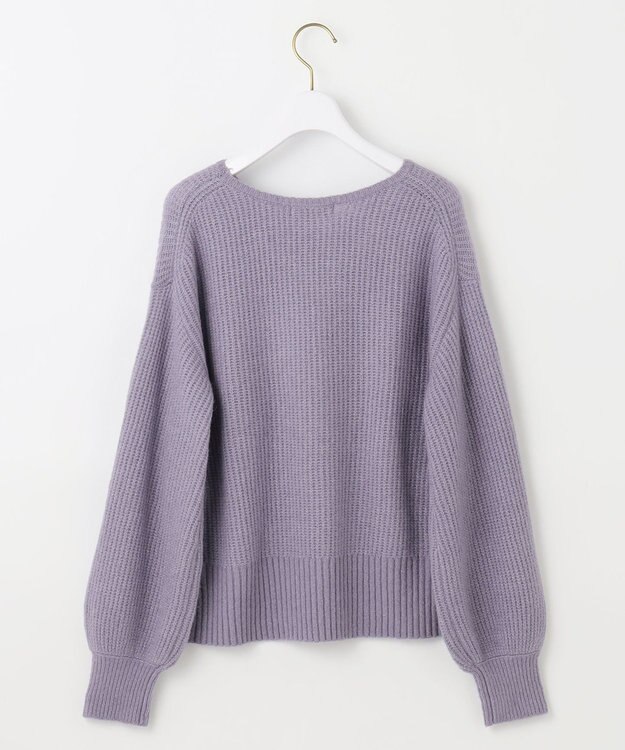 ANY SIS 【洗える】エアリーアンゴラブレンド ニット モーヴ