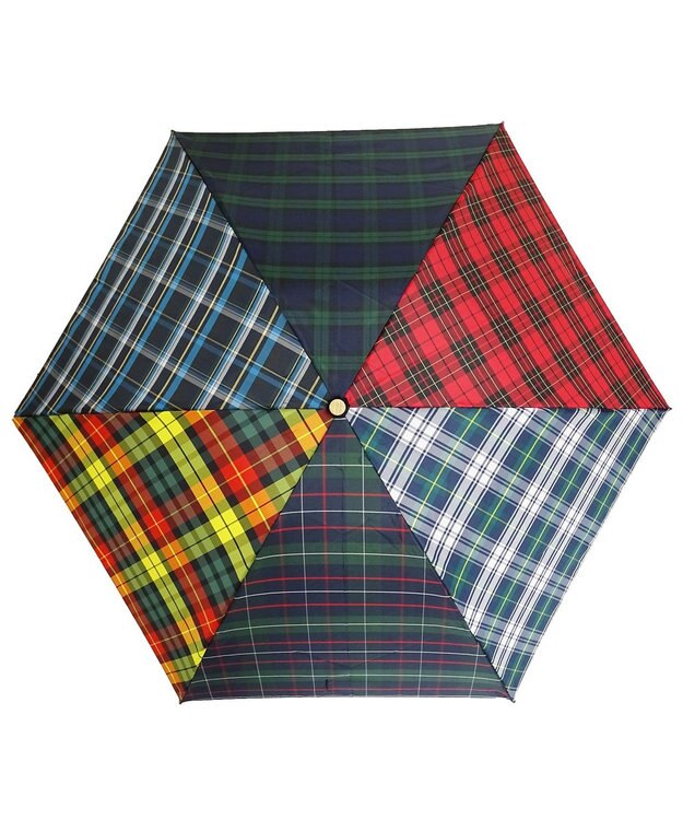 +RING 【プラスリング】【数量限定】【UVカット90%以上】レディース向け 晴雨兼用 折傘 CHK T1184 NEW COLLECTION マルチカラー